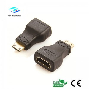 HDMI femelă - mini adaptor mascul HDMI placat cu aur / nichel Cod: FEF-H-022