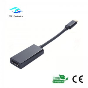 USB TYPE-C la Displayport convertor feminin Carcasă metalică Cod: FEF-USBIC-004