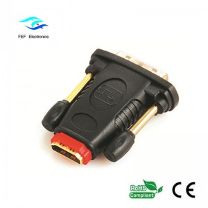 Adaptor HDMI feminin la DVI 24 + 1 adaptor mascul Mascul la femeie Cod convertor: FEF-HD-006